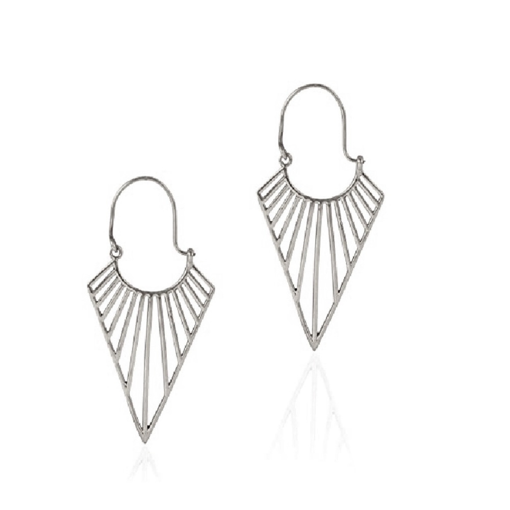 Any 2/$20! Silver Boho Pointed Ear Wire Earrings - Picture 3 of 6